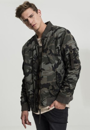 Vintage Cotton Bomber Wood Camo