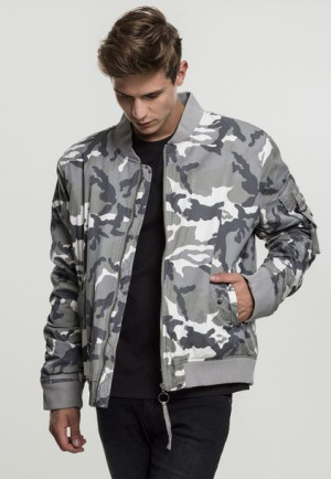 Vintage Cotton Bomber Snow Camo