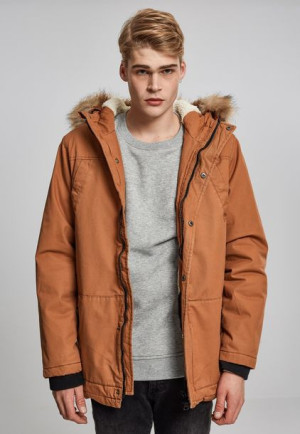 Heavy Cotton Imitation Fur Parka Toffee