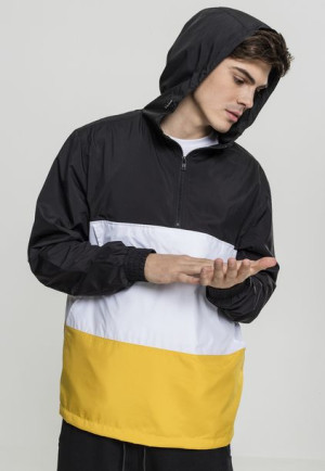 Color Block Pull Over Black/Yellow/White