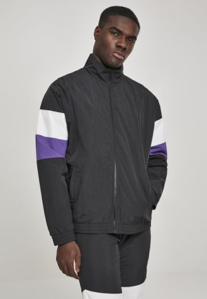 3-Tone Crinkle Black/White/Violet