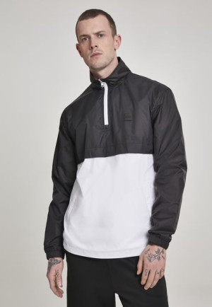 Stand Up Collar Pull Over Black/White