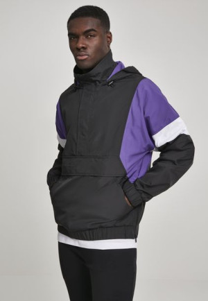 Light 3-Tone Pull Over Black/Violet/White