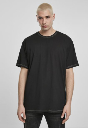 Heavy Oversized Contrast Stitch Black/Lime