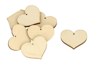 Serca Dziurką Serce 2,4cm Decoupage Scrapki 10 Szt