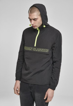 Contrast Pull Over Black/Electriclime