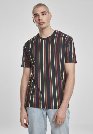 Printed Oversized Retro Stripe Midnightnavy/Burnedred