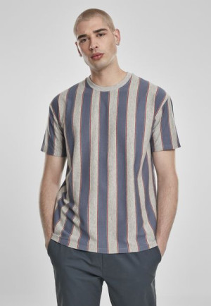 Printed Oversized Bold Stripe Vintageblue