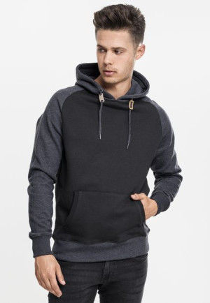 Raglan Contrast Black/Charcoal