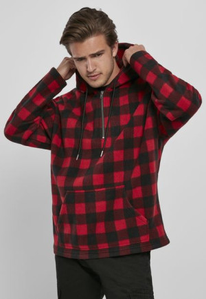 Patterned Polar Half Zip Red