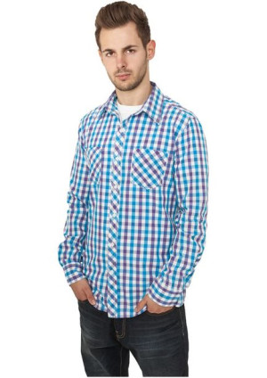Tricolor Big Checked Purple/White/Blue