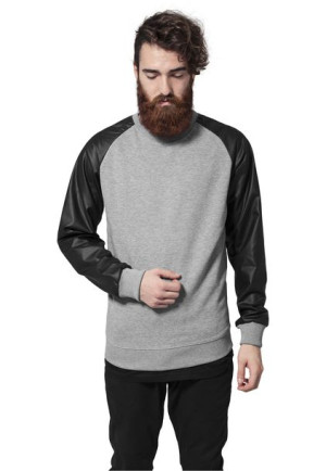 Raglan Leather Imitation Grey/Black
