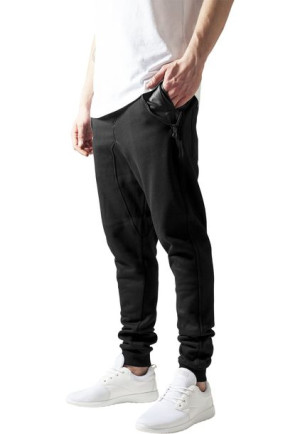 Spodnie Dresowe TB849 Side Zip Leather Pocket Black