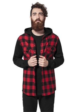 Hooded Flanell Black/Red