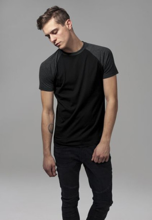Raglan Contrast Black/Charcoal