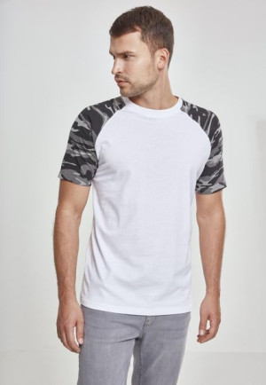 Raglan Contrast White/Darkcamo