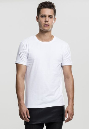 Long Zipped Leather Imitation Bottom White/Black
