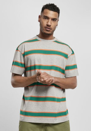Light Stripe Oversize Grey/Junglegreen