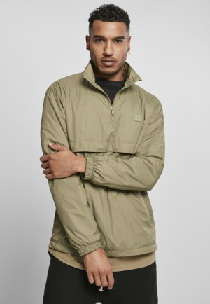 Stand Up Collar Pull Over Khaki