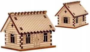 Chatka DOM Domek 3D LAS W SŁOIKU Szkle OGRÓDEK 7cm