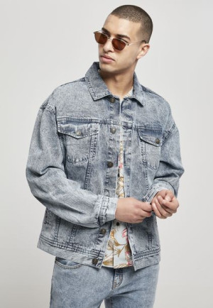 Oversized Denim Light Skyblue Acid Washed