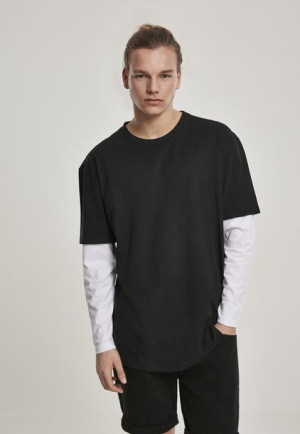 Oversized Shaped Double Layer Black/White
