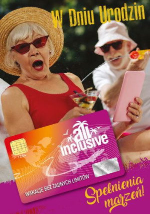 Kartka urodzinowa z kartą kredytową GIFT 135
