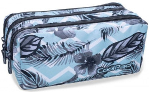 Piórnik Saszetka Trzykomorowa Coolpack Szare Palemki 2019
