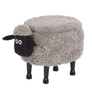 Pufa zwierzak ze schowkiem szara SHEEP
