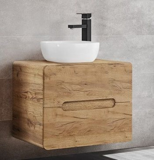 Szafka z umywalką 60cm ARUBA 828 Dąb Craft Złoty CMD