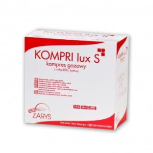 Kompres gazowy jałowy KOMPRI lux, bez nitki RTG, 17N, 8W, rozm. 7,5 cm x 7,