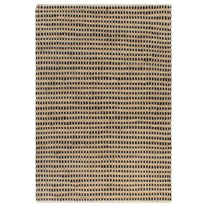 Ręcznie tkany dywan, juta, 120 x 180 cm, naturalny i czarny