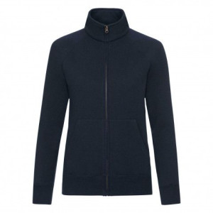 Bluza damska rozpinana Premium Zip Thru Sweat Fruit of the Loom Ciemnograna