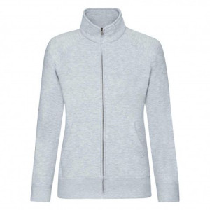 Bluza damska rozpinana Premium Zip Thru Sweat Fruit of the Loom Heather Gre
