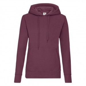 Bluza damska z kapturem Hooded Sweat Fruit of the Loom Burgund XL