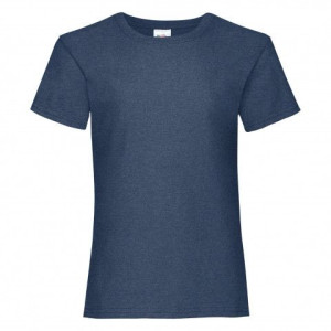 Koszulka dla dziewcząt Valueweight Fruit of the Loom Vintage Heather Navy 7
