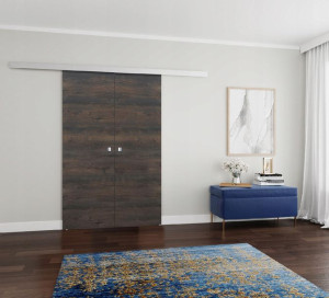 Drzwi przesuwne SIMPLE DUO 120 naścienne jesion