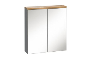 Szafka wisząca z lustrem 60cm BELIO Grafit CMD