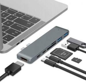Adapter Hub Usb-c Usb Hdmi 4k Sd Macbook Pro / Air