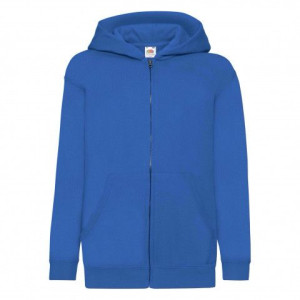 Dziecięca bluza z kapturem z długim zamkiem błyskawicznym Fruit of the Loom