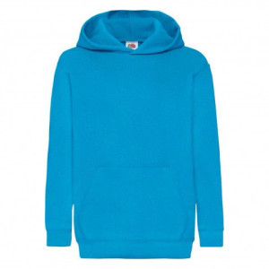 Dziecięca bluza z kapturem Hooded Sweat Fruit of the Loom Azurowy 5-6