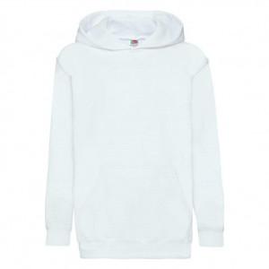 Dziecięca bluza z kapturem Hooded Sweat Fruit of the Loom Biały 5-6