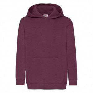 Dziecięca bluza z kapturem Hooded Sweat Fruit of the Loom Burgund 5-6