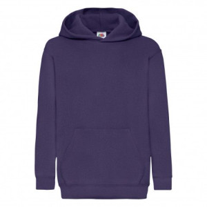 Dziecięca bluza z kapturem Hooded Sweat Fruit of the Loom Fioletowy 7-8
