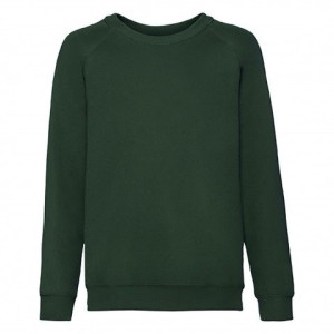 Dziecięca bluza Raglan Sweat Fruit of the Loom Butelkowy zielony 5-6