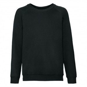 Dziecięca bluza Raglan Sweat Fruit of the Loom Czarny 9-11