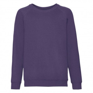 Dziecięca bluza Raglan Sweat Fruit of the Loom Fioletowy 5-6