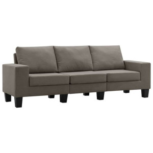 3-osobowa sofa, taupe, tapicerowana tkaniną