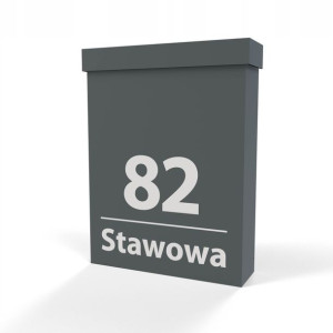 Skrzynka na listy, skrzynka pocztowa, duża A4 - z adresem