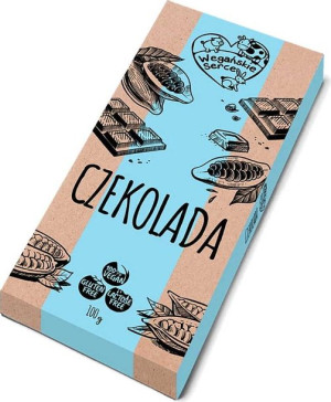 Czekolada masa kakaowa 35% 100 g Wegańskie serce